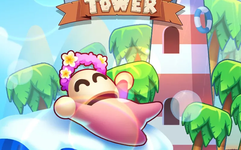 Torre central e personagem animal em North Tower - Merge TD Defense